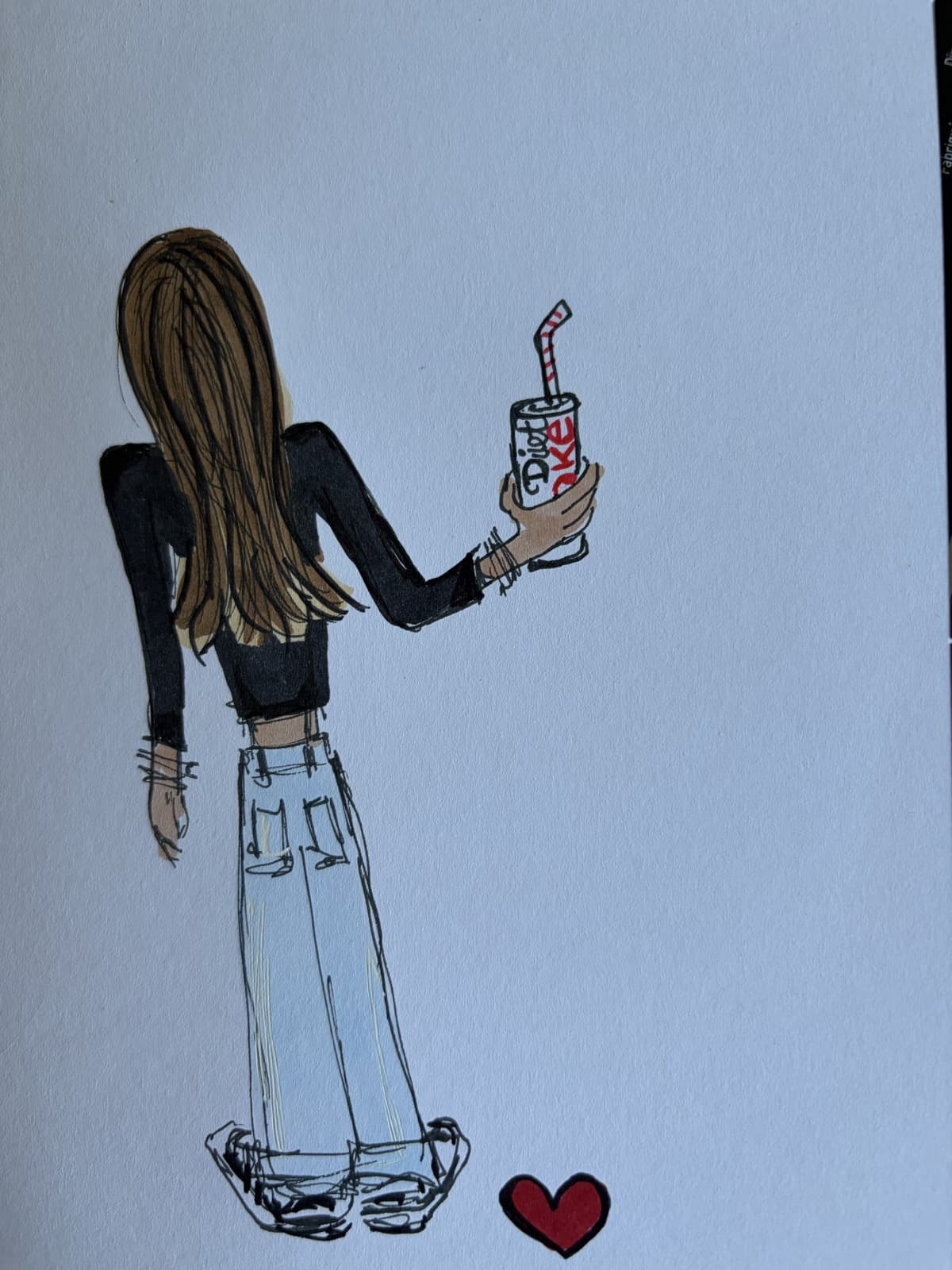 Single figure with Diet Coke
