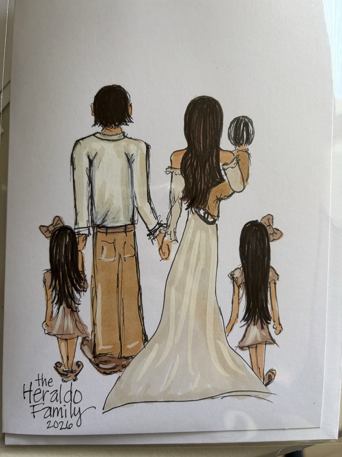 Sketch of the Heraldo family of five